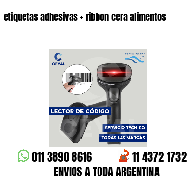 etiquetas adhesivas   ribbon cera alimentos