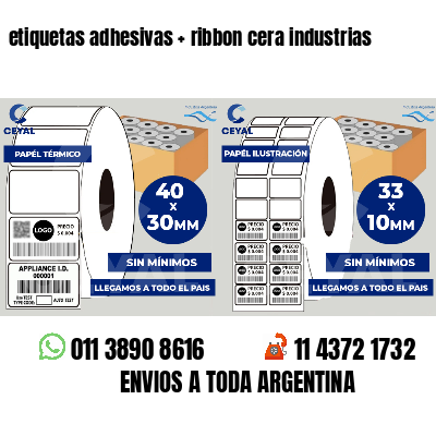 etiquetas adhesivas   ribbon cera industrias