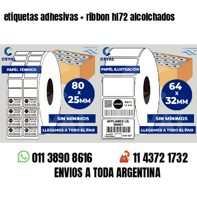 etiquetas adhesivas   ribbon hl72 alcolchados