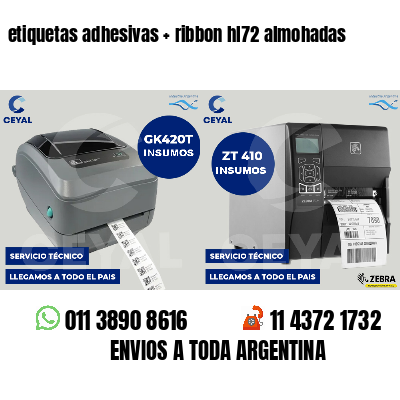 etiquetas adhesivas   ribbon hl72 almohadas