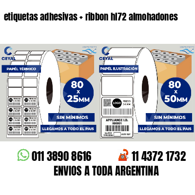etiquetas adhesivas   ribbon hl72 almohadones