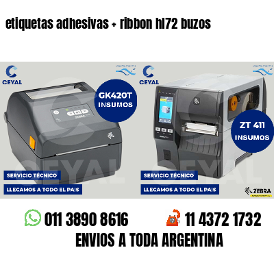etiquetas adhesivas   ribbon hl72 buzos