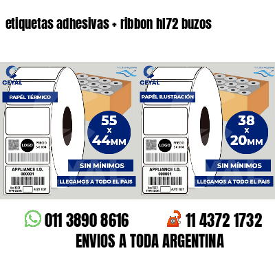 etiquetas adhesivas   ribbon hl72 buzos