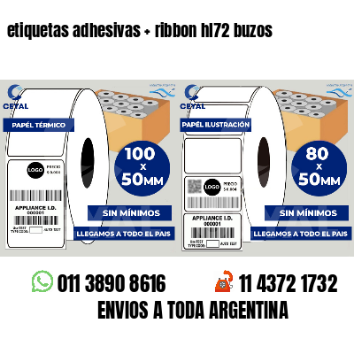 etiquetas adhesivas   ribbon hl72 buzos