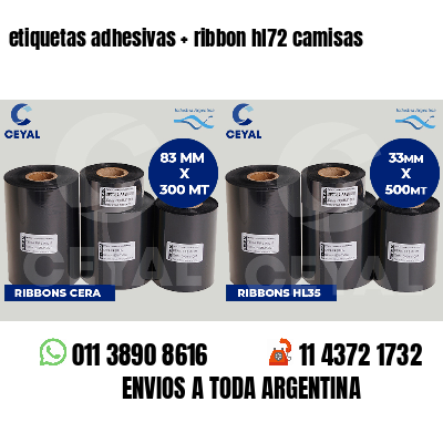etiquetas adhesivas   ribbon hl72 camisas