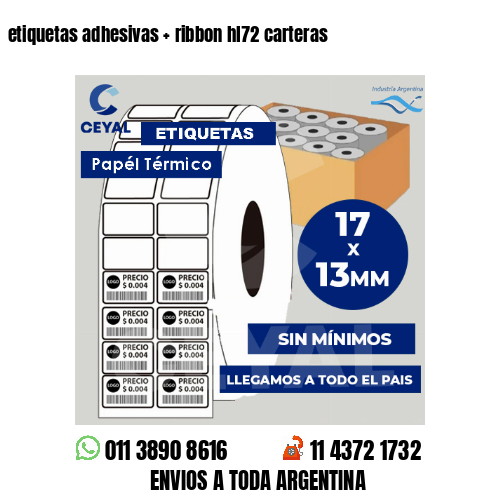 etiquetas adhesivas   ribbon hl72 carteras
