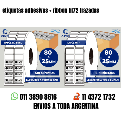 etiquetas adhesivas   ribbon hl72 frazadas