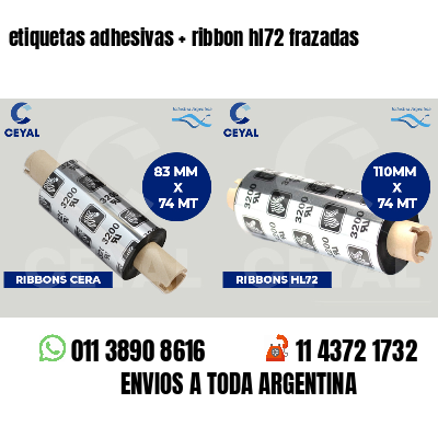 etiquetas adhesivas   ribbon hl72 frazadas