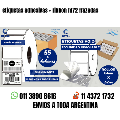 etiquetas adhesivas   ribbon hl72 frazadas
