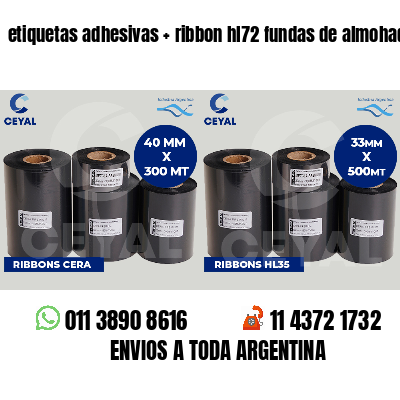 etiquetas adhesivas   ribbon hl72 fundas de almohadas