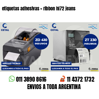 etiquetas adhesivas   ribbon hl72 jeans