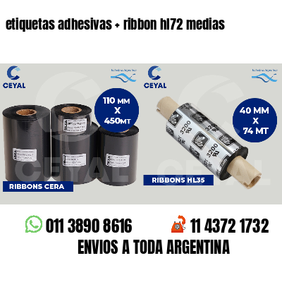 etiquetas adhesivas   ribbon hl72 medias