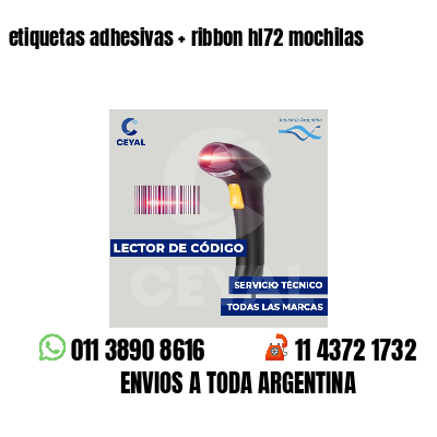 etiquetas adhesivas   ribbon hl72 mochilas