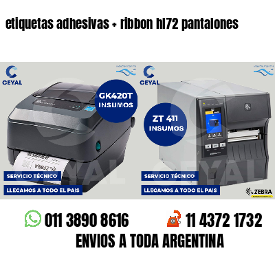 etiquetas adhesivas   ribbon hl72 pantalones