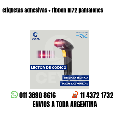 etiquetas adhesivas   ribbon hl72 pantalones