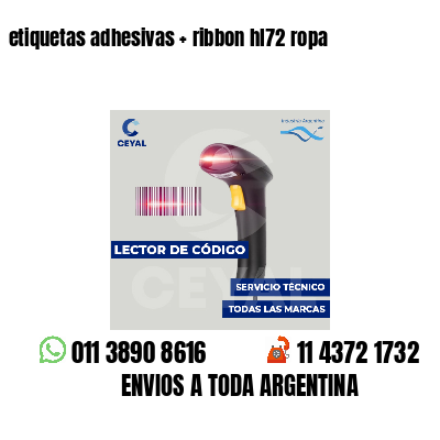 etiquetas adhesivas   ribbon hl72 ropa