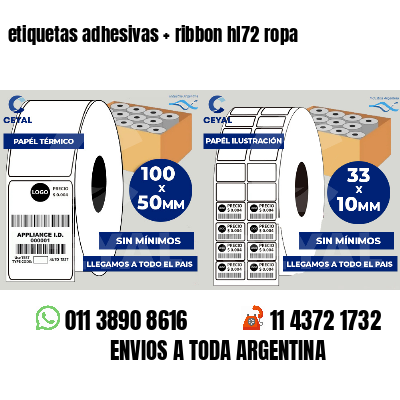 etiquetas adhesivas   ribbon hl72 ropa