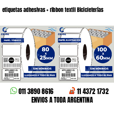etiquetas adhesivas   ribbon textil Bicicleterías