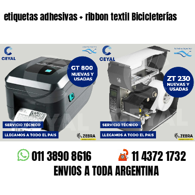 etiquetas adhesivas   ribbon textil Bicicleterías