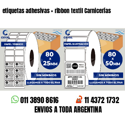 etiquetas adhesivas   ribbon textil Carnicerías