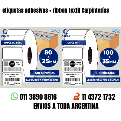 etiquetas adhesivas   ribbon textil Carpinterías