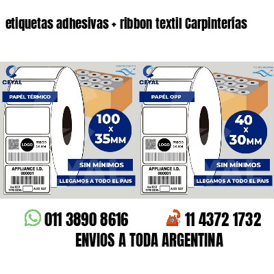 etiquetas adhesivas   ribbon textil Carpinterías