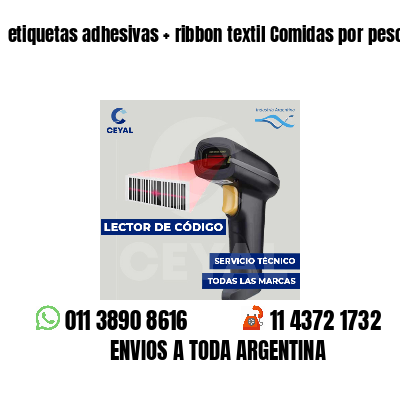 etiquetas adhesivas   ribbon textil Comidas por peso