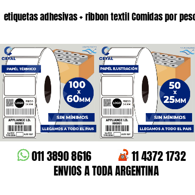 etiquetas adhesivas   ribbon textil Comidas por peso