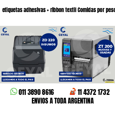 etiquetas adhesivas   ribbon textil Comidas por peso