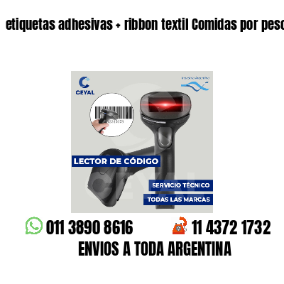 etiquetas adhesivas   ribbon textil Comidas por peso