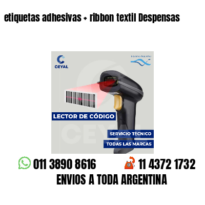 etiquetas adhesivas   ribbon textil Despensas