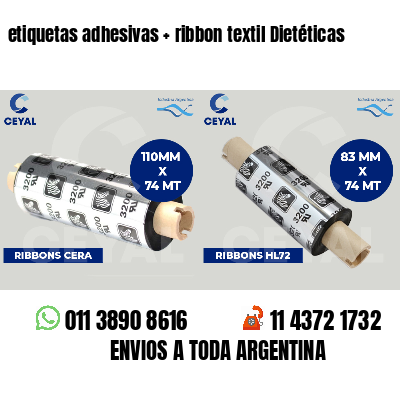 etiquetas adhesivas   ribbon textil Dietéticas
