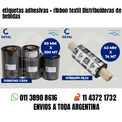 etiquetas adhesivas   ribbon textil Distribuidoras de bebidas