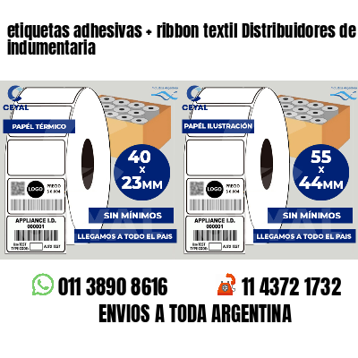 etiquetas adhesivas   ribbon textil Distribuidores de indumentaria