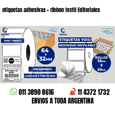 etiquetas adhesivas   ribbon textil Editoriales
