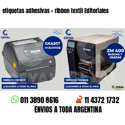 etiquetas adhesivas   ribbon textil Editoriales
