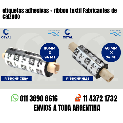 etiquetas adhesivas   ribbon textil Fabricantes de calzado