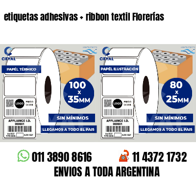 etiquetas adhesivas   ribbon textil Florerías