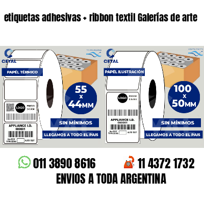 etiquetas adhesivas   ribbon textil Galerías de arte