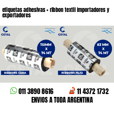 etiquetas adhesivas   ribbon textil Importadores y exportadores