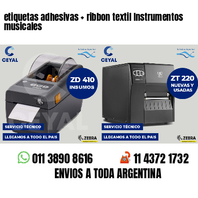 etiquetas adhesivas   ribbon textil Instrumentos musicales
