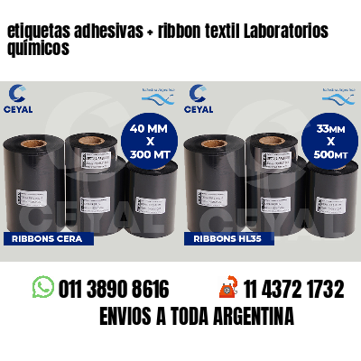 etiquetas adhesivas   ribbon textil Laboratorios químicos