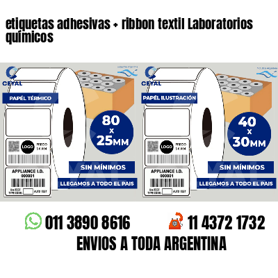 etiquetas adhesivas   ribbon textil Laboratorios químicos