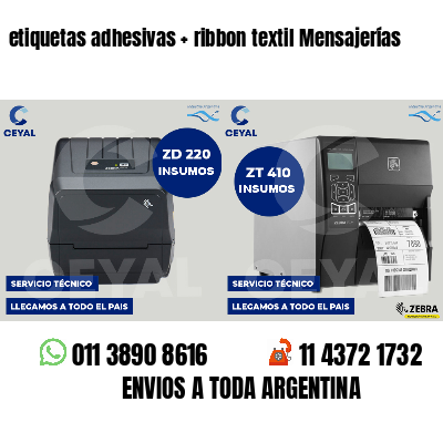 etiquetas adhesivas   ribbon textil Mensajerías