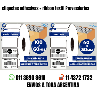 etiquetas adhesivas   ribbon textil Proveedurías