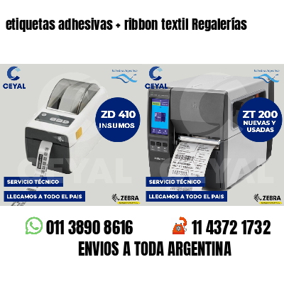 etiquetas adhesivas   ribbon textil Regalerías