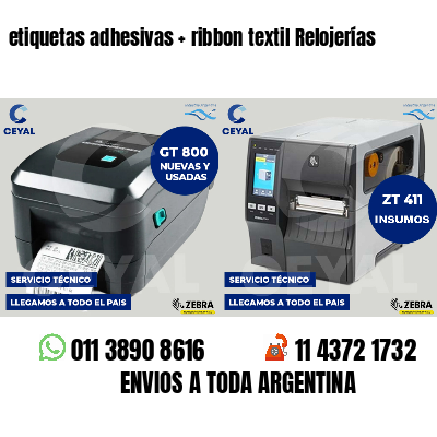 etiquetas adhesivas   ribbon textil Relojerías