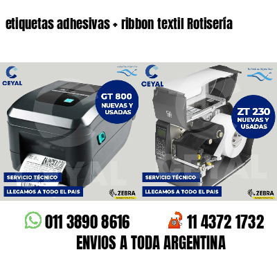 etiquetas adhesivas   ribbon textil Rotisería