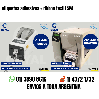 etiquetas adhesivas   ribbon textil SPA