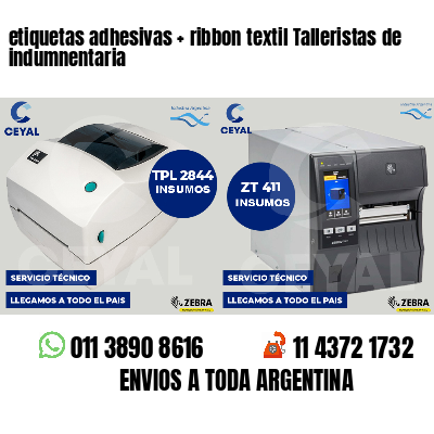 etiquetas adhesivas   ribbon textil Talleristas de indumnentaria